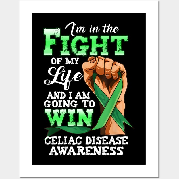 Celiac Disease Awareness Green Ribbon Wall Art by New Hights